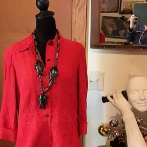 RED COLD-WATER CREEK BLOUSE.STYLISH & COMFY.SIZE PM
GOOD CONDITION
